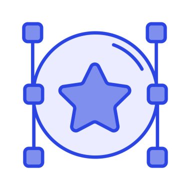 Moda tarzında yıldız vektörünün bu güzel dizayn edilmiş simgesini işaretleyin