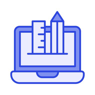 Modayı takip eden düz çizim araçlarının bu inanılmaz simgesine tutun