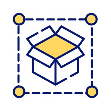 Paketleme tasarımı vektör modern biçimi, simge kullanmaya hazır