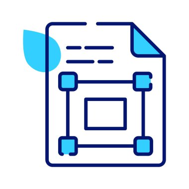 Vektör tabanlı grafik tasarım dosya simgesi, kullanmaya hazır