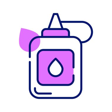 Yapıştırıcı şişesi, sanat projelerinde amaç sabitlemek için kullanılır, yapıştırıcı kavanozu simgesi