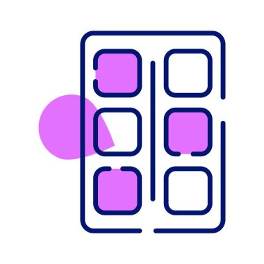 Renk paletinin modaya uygun düz stil simgesi, boyama araçları