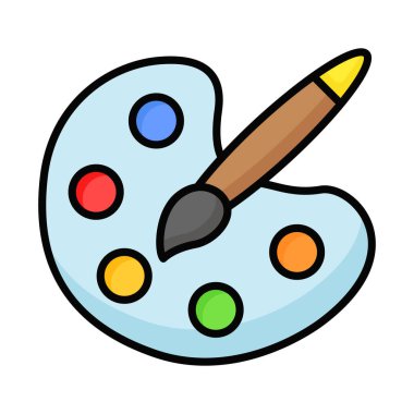 Renk paletinin en iyi simgesi, moda biçimi, boyama araçları