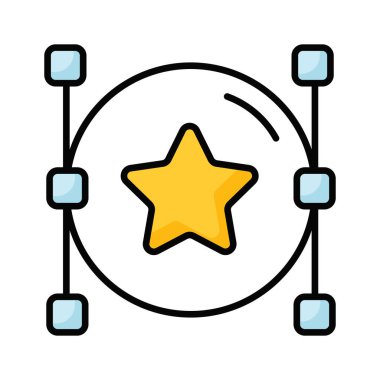 Moda tarzında yıldız vektörünün bu güzel dizayn edilmiş simgesini işaretleyin