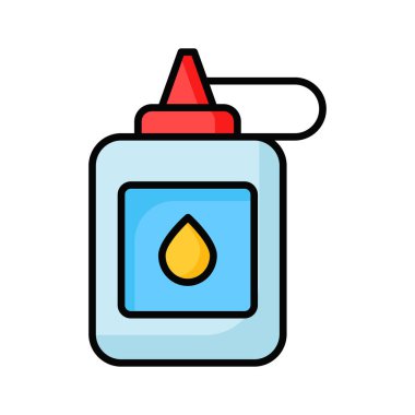 Yapıştırıcı şişesi, sanat projelerinde amaç sabitlemek için kullanılır, yapıştırıcı kavanozu simgesi