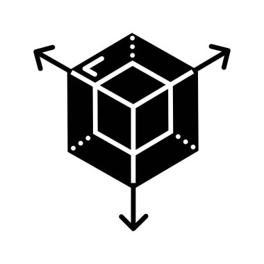 3d modelleme vektör tasarımı, beyaz arkaplanda izole edilmiş simge kullanmaya hazır