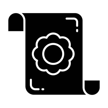 Beyaz arkaplanda izole edilmiş grafik tasarım dosyasının trend düz vektörü