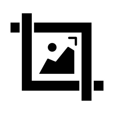 Resim kırpma aracı vektörü, düzenleme aracı, Web ve uygulama arayüzleri, sunumlar, bilgi grafikleri için mükemmel