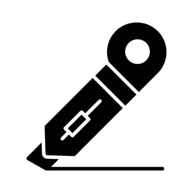 Modern tasarım tarzında kesme aracı vektörünün inanılmaz bir simgesi