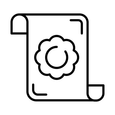 Beyaz arkaplanda izole edilmiş grafik tasarım dosyasının trend düz vektörü