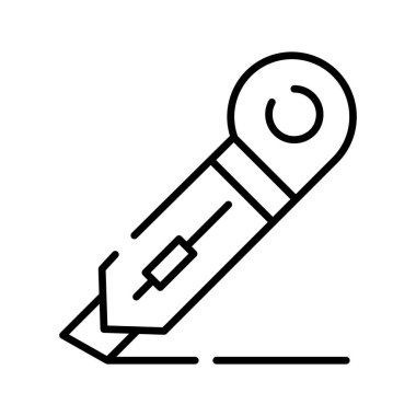 Modern tasarım tarzında kesme aracı vektörünün inanılmaz bir simgesi