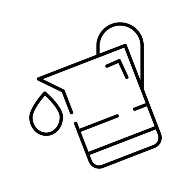 Boya kovası düz simgesi ağ ve mobil uygulamalarda kullanılmaya hazır