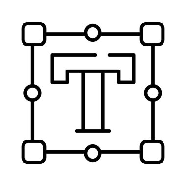 Düz biçimli, simge kullanmaya hazır inanılmaz bir metin aracı simgesi