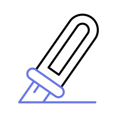 Modern tasarım tarzında kesme aracı vektörünün inanılmaz bir simgesi