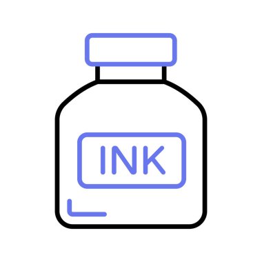 Bu dikkatlice hazırlanmış mürekkep kovanı vektörünü modern tarzda kontrol et