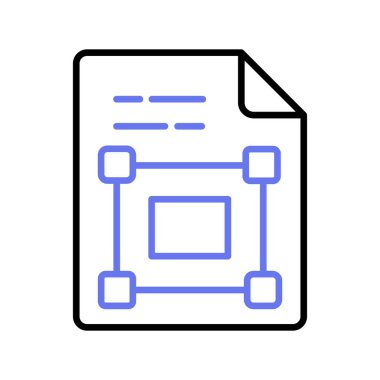 Vektör tabanlı grafik tasarım dosya simgesi, kullanmaya hazır