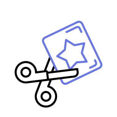 Kağıt kesicinin, makas vektörünün bu dikkatlice tasarlanmış simgesini kontrol et