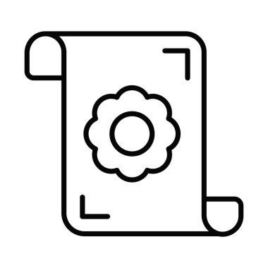 Beyaz arkaplanda izole edilmiş grafik tasarım dosyasının trend düz vektörü