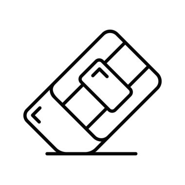 Modern silgi simgesi, modaya uygun düzenlenebilir biçim vektörü