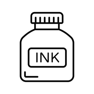 Bu dikkatlice hazırlanmış mürekkep kovanı vektörünü modern tarzda kontrol et