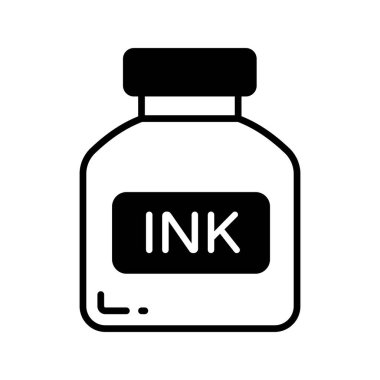 Bu dikkatlice hazırlanmış mürekkep kovanı vektörünü modern tarzda kontrol et