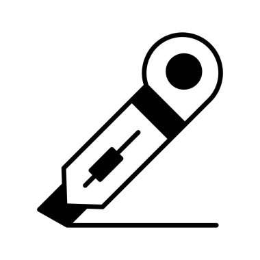 Modern tasarım tarzında kesme aracı vektörünün inanılmaz bir simgesi