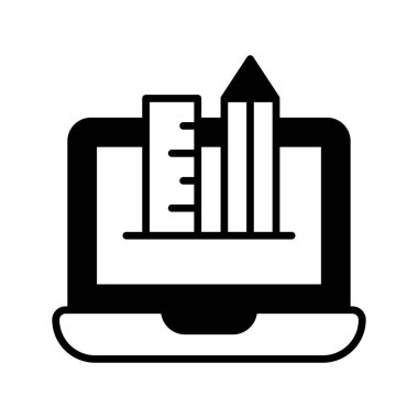 Modayı takip eden düz çizim araçlarının bu inanılmaz simgesine tutun