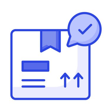 Sıralamanın simgesi olan karton işaretli konsept, paket teslim edilmiş vektör tasarımı