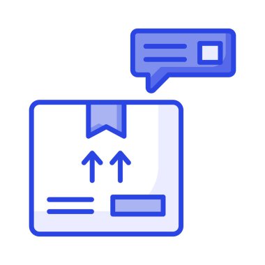 Sıralama karşılama, paket teslim vektör tasarımı konsept simgesi ile mukavva