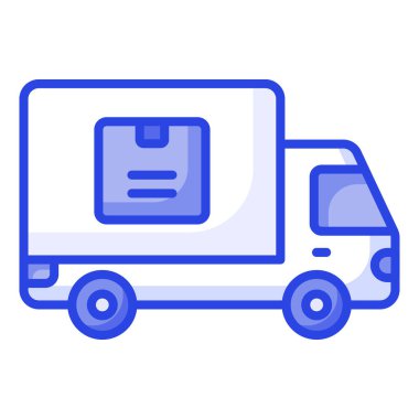 Modern tasarım tarzında kargo kamyonunun son moda vektörü