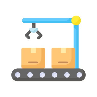 Ürünlerin taşıma bandı ile taşınması, lojistik için endüstriyel bir taşıma bandı