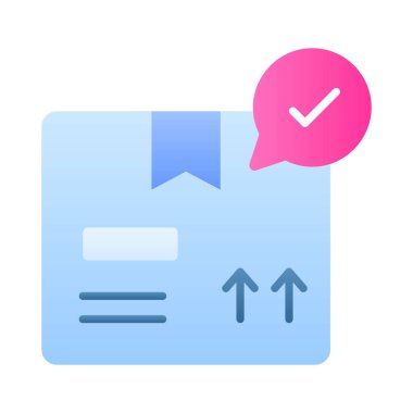 Sıralamanın simgesi olan karton işaretli konsept, paket teslim edilmiş vektör tasarımı