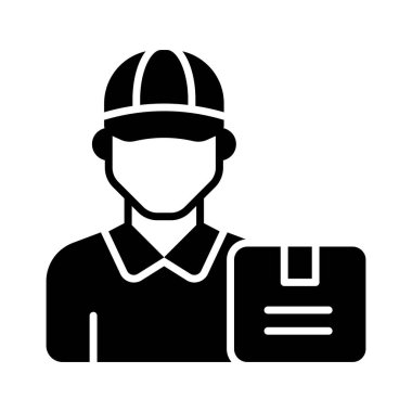 Kurye çocuk profesyonel işçi ve çalışan vektör tasarımı, kargo hizmetleri