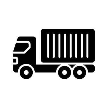 Modern tasarım tarzında kargo kamyonunun son moda vektörü