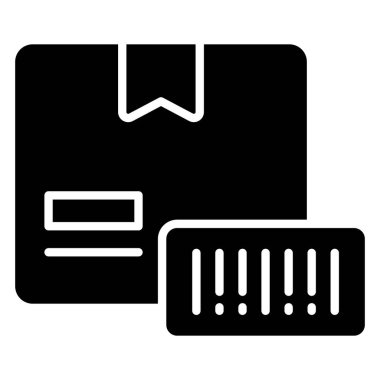 Paket izleme konsepti simgesini gösteren büyüteçle kutuyu teslim et