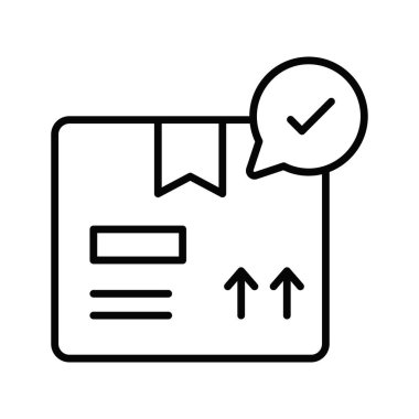 Sıralamanın simgesi olan karton işaretli konsept, paket teslim edilmiş vektör tasarımı