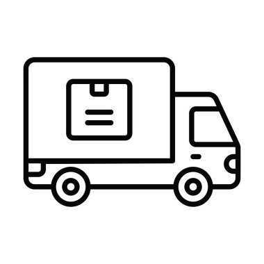 Modern tasarım tarzında kargo kamyonunun son moda vektörü