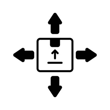 Beyaz arkaplanda izole edilmiş bu güzel paket dağılım simgesini kontrol et