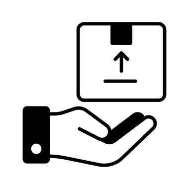 Pakette parsel bakım simgesinin konsept simgesi gösteriliyor