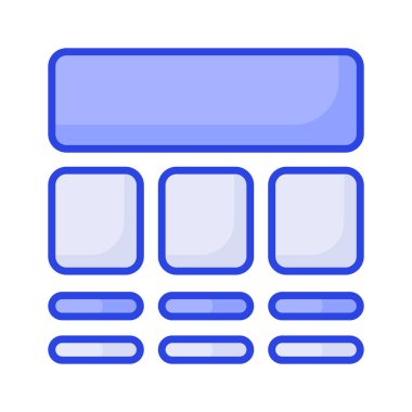 Bu güzel tasarlanmış web sitesine bir göz atın. Kablo çerçeveleme, düzen, şablon simgesi