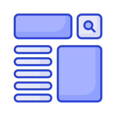 Bu güzel tasarlanmış web sitesine bir göz atın. Kablo çerçeveleme, düzen, şablon simgesi