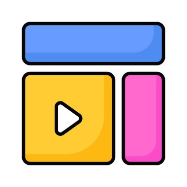 Bu güzel tasarlanmış web sitesine bir göz atın. Kablo çerçeveleme, düzen, şablon simgesi