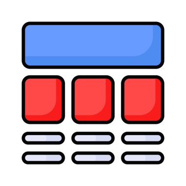 Bu güzel tasarlanmış web sitesine bir göz atın. Kablo çerçeveleme, düzen, şablon simgesi