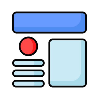 Bu güzel tasarlanmış web sitesine bir göz atın. Kablo çerçeveleme, düzen, şablon simgesi