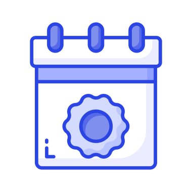 Takvimin bu akılda kalıcı vektörünü, zamanlama simgesini tut