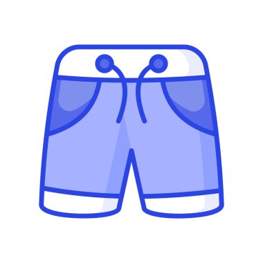 Shorts icon in modern style, beachwear vector