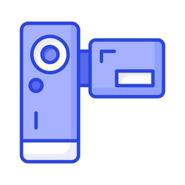 Moda tarzında el kamerasının güzel tasarlanmış vektörü, el kamerasıyla yaşam anlarını yakalar