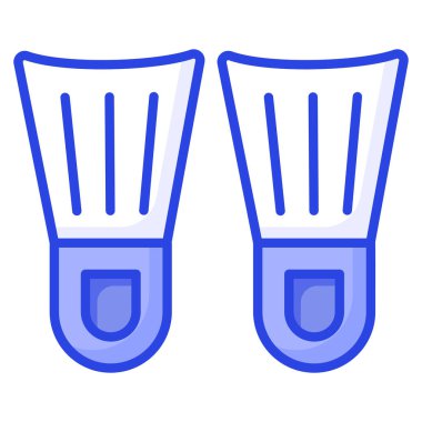 Yüzme ekipmanı simgesi, modern tarzda Fin vektör tasarımı