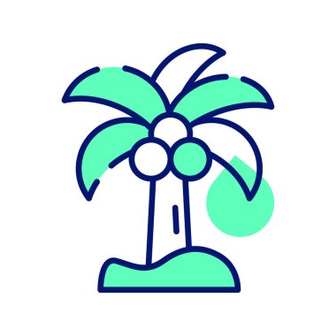 Beautiful vector of coconut tree in modern style, easy to use in web, mobile apps and all presentation projects