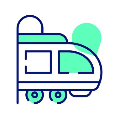 Hızlı trenin modern tarzda düzenlenebilir bir vektörü, premium simge tasarımı